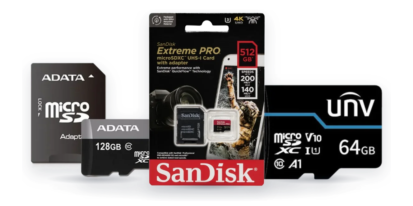 Carte mémoire : Sandisk, Adata, Uniview chez BSTech
