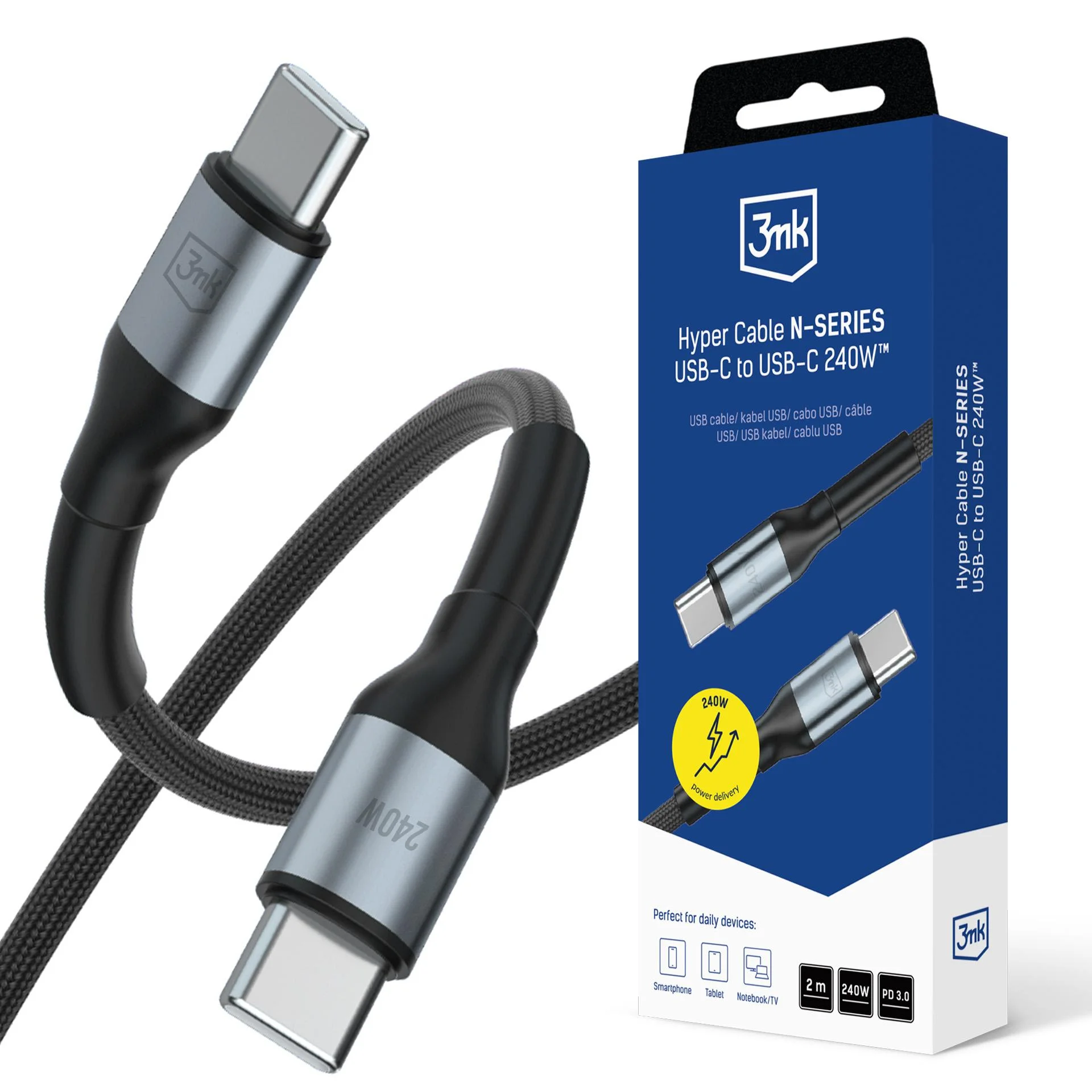 CABLE 3MK HYPER SERIE N C-C 2M 48V/5A 240W