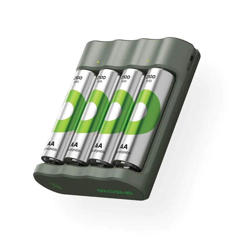 CHARGEUR PILES GP RECYKO + 4 PILES 2100 AA