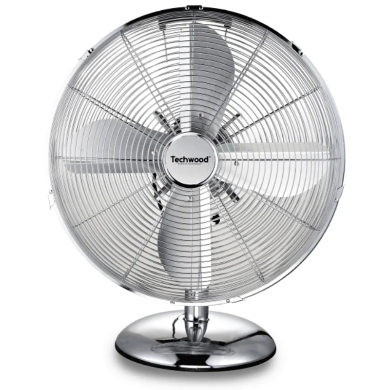 VENTILATEUR DE TABLE TECHWOOD 30CM CHROMEL 45W 4PALES TVI-339