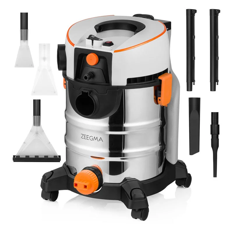 ASPIRATEUR ZEEGMA WASH EAU ET POUSSIERE 1400W GRIS